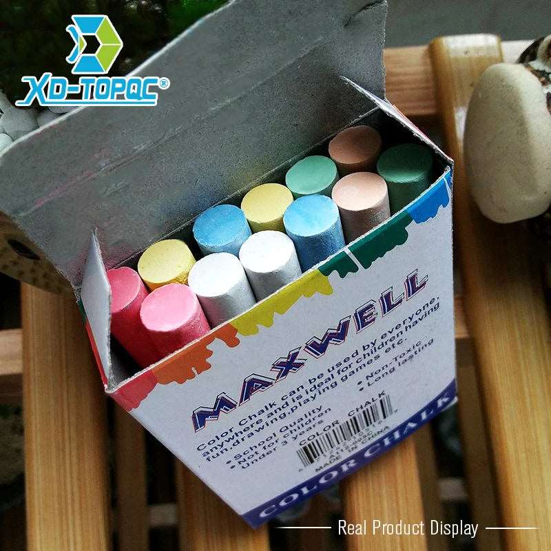 12 pcs/Lot Chalk Pen Drawing Chalks For Blackboard 6 Colors Stationary