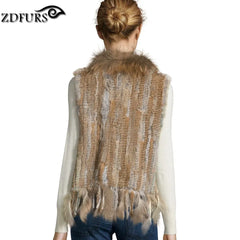 high quality knitted rabbit fur