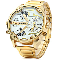 Watch Men Luxury Golden Steel Watchband Men's Quartz Watches