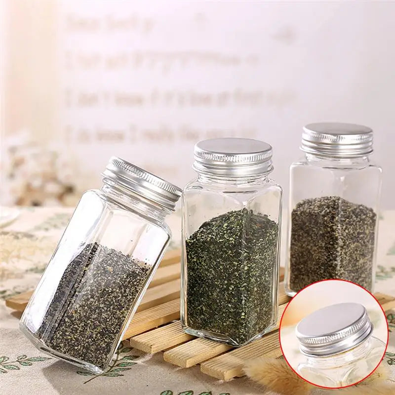 Glass Spice Salt Pepper Shakers Seasoning Jar Can Barbecue Condiment Jar Bottles