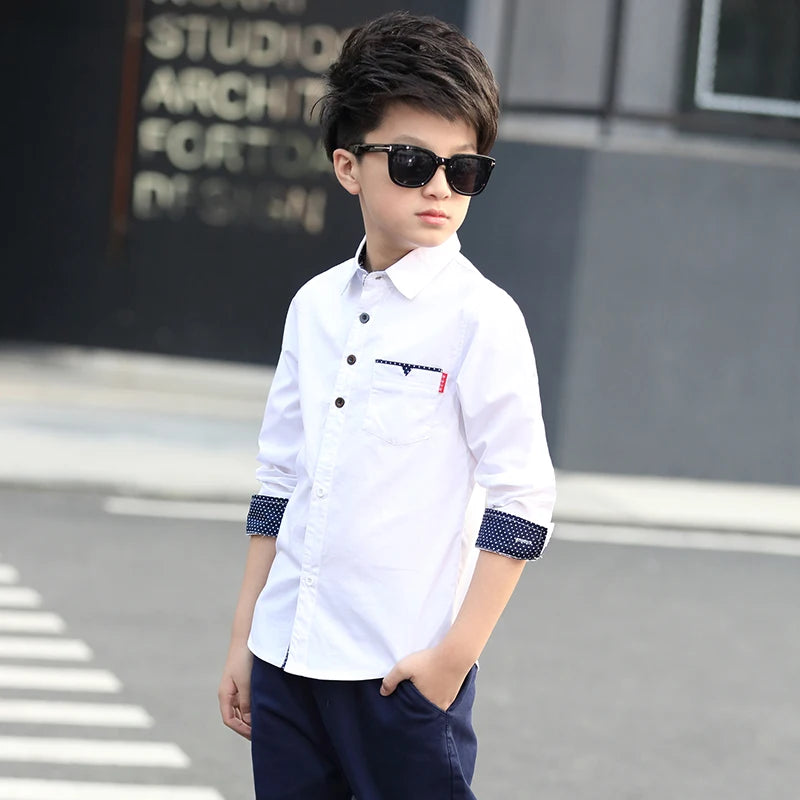 Kids Clothes Spring Autumn Boys Cotton Kids Boys Long Sleeve Shirt