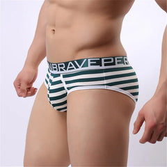 Men's Fashion Striped Cotton Brave Person Underwear