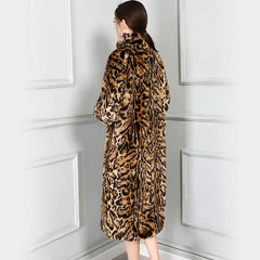 Fur Leopard Coat Women