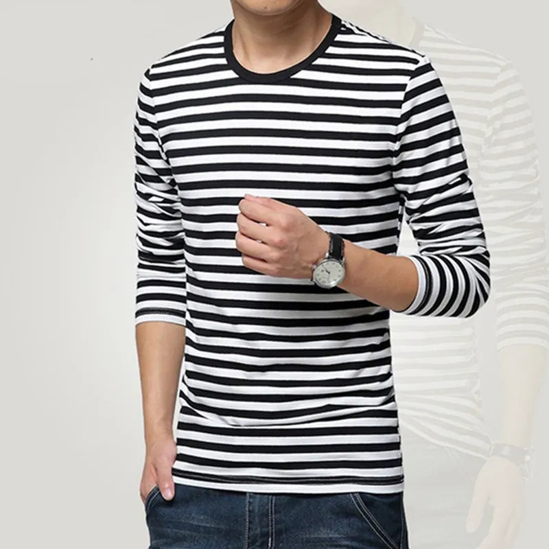 Navy style long-sleeve shirt