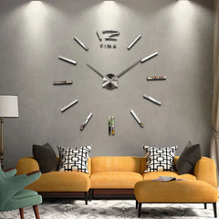 clocks horloge watch Acrylic mirror Wall Stickers real  Quartz Living Room Modern 3D DIY Bell