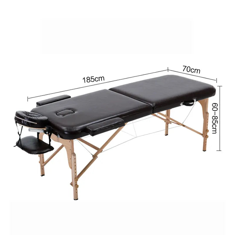 Massage Table Portable 2 Section Folding Couch Bed Lightweight Beauty Salon