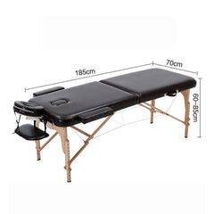 Massage Table Portable 2 Section Folding Couch Bed Lightweight Beauty Salon