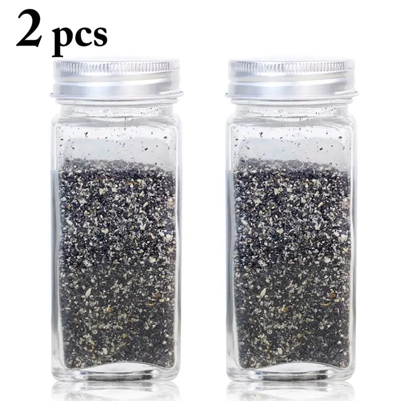 Glass Spice Salt Pepper Shakers Seasoning Jar Can Barbecue Condiment Jar Bottles