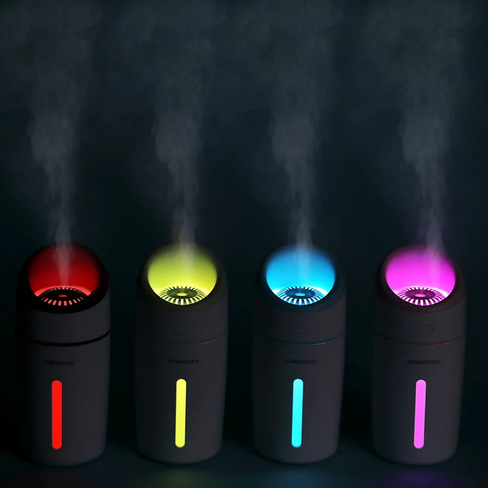 Portable Mini USB Air Humidifier Aromatherapy Car Diffuser Mist Maker Fogger with LED Lamp for Home Auto Fragrance Air Purifier