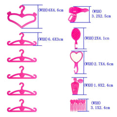 NK 1 Set Kid's Play Toys Plastic Makeup Table Hanger Comb Chair Dollhouse Furniture For Barbie Doll Accessories Girl Gift Toy