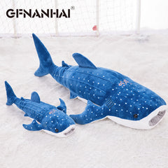 cartoon simulation blue shark plush toy stuffed soft creative animal whale dolls cushion for children birthday gif