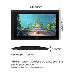 Artisul D16 15.6 inch Graphic Tablet for Drawing with 8192 Levels Battery-Free Pen Digital Pen Display Monitor with Express Keys