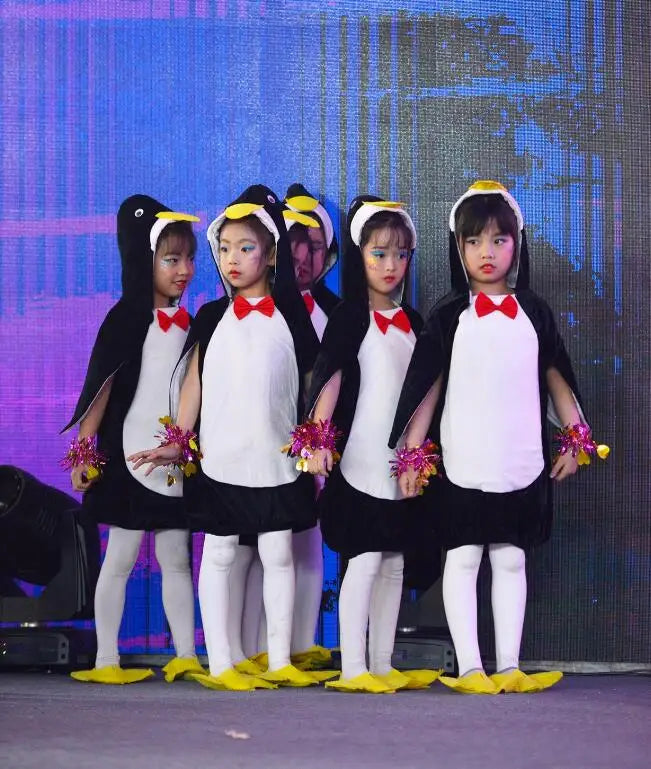 Halloween Penguin Costume Baby Girls Kids Animal Jumpsuit Carnival Party Cosplay Performance Fancy Dress Child Costume