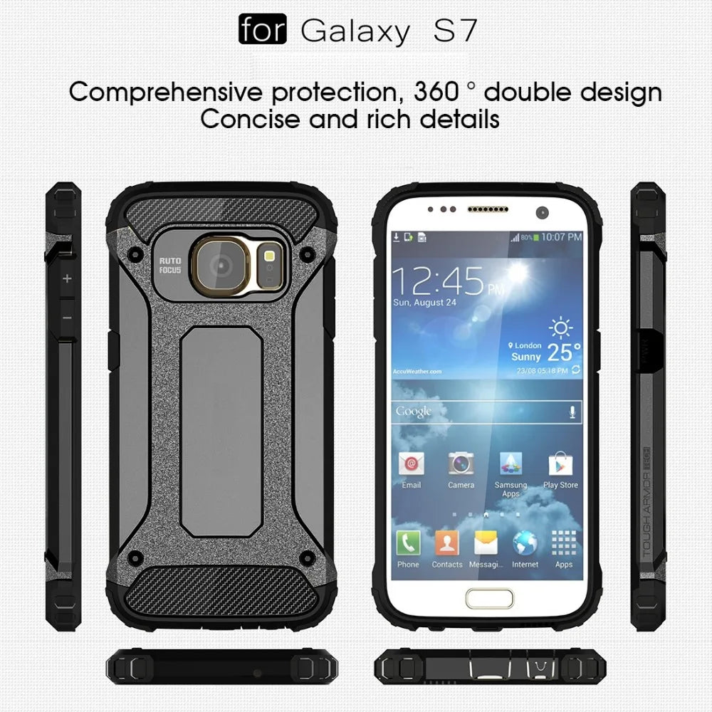 Armor TPU + PC Combination Case for Samsung Galaxy S7 / G930 Mobile Phone Cover Protective Case