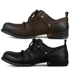 Handmade Genuine Cow Leather Ankle Boots Fashion Men Shoes Boots