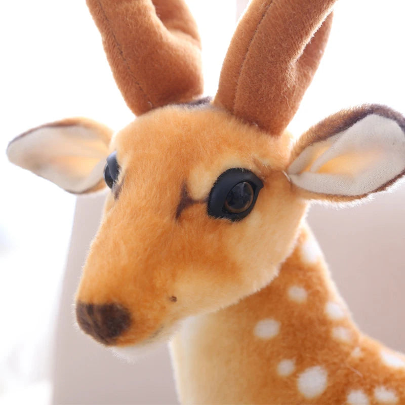 Stuffed Plush Animal Deer Toy Kids Doll Teaching Prop Toy Children's Birthday Gift Simulation Sika Deer Plush Toy