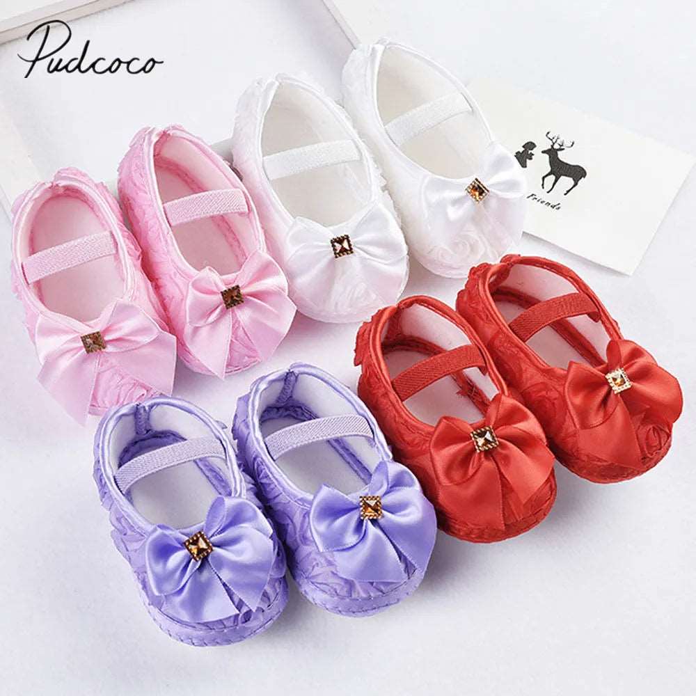 2018 Brand New Newborn Infants Toddler Baby Girl Soft Crib Shoes