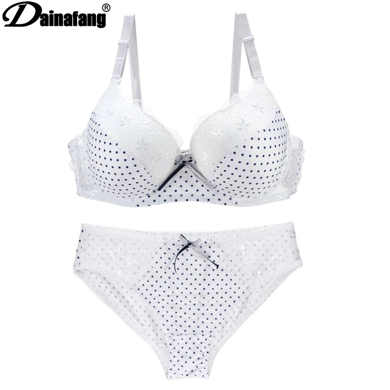 Bras Set Push Up Lace Lady Lingerie Hollow Outfit G-string Embroidery Underwear Sets