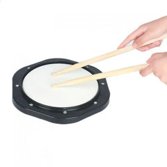 10 Inch Dumb Drum Practice Jazz Drums Exercise Training  ABS Drum Pad with Drum Sticks and Bag