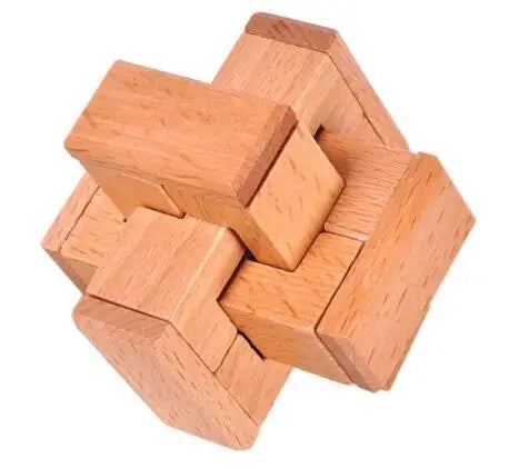 Classic Wooden Puzzle Mind Brain Teasers Burr Interlocking Puzzles Game Toys for Adults Children