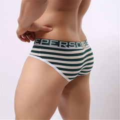 Men's Fashion Striped Cotton Brave Person Underwear