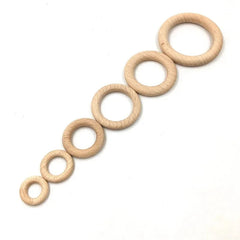 Nature Beech Wooden Ring Teether Baby  Wood Beads