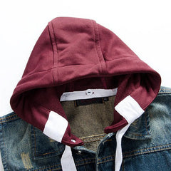 Men's casual detachable hooded