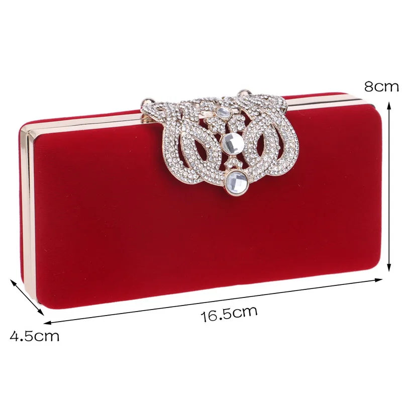 Crown rhinestones evening shoulder bag for wedding Diamonds