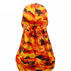 Fashion Camo Men's Silky Durags Turban Print Men Silk Durag