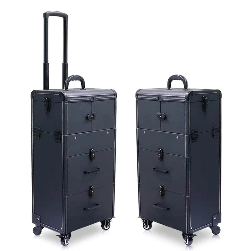 Makeup Toolbox,Multi-layer Beauty Tattoo Trolley Suitcase