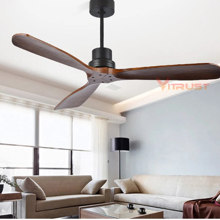 Wooden Ceiling Fans with Remote Control Nordic Simple Home Fining Room Ceiling Fan