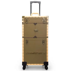 Women large capacity Trolley Cosmetic case Rolling Luggage bag