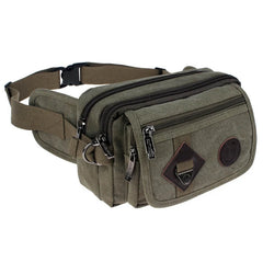 Fashion Casual Canvas Messenger Bags Waist Packs Purse Men Portable Vintage Men Waist Bags Travel Belt Wallets