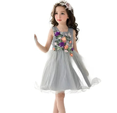 Flower Children's Girl Costumes For kids Princess Party Wedding Dresses