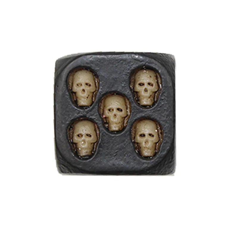 Resin Skull Dice Statue Halloween Board Game Dice Office Desk Decor