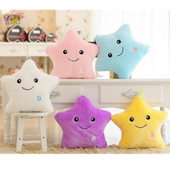 Creative Toy Luminous Pillow Soft Stuffed Plush Glowing Colorful Stars Cushion