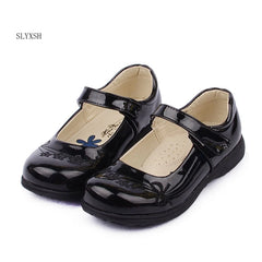 Girls student shoes matte uniform shoes Campus shoes show matte black gloss artificial PU girls princess shoes