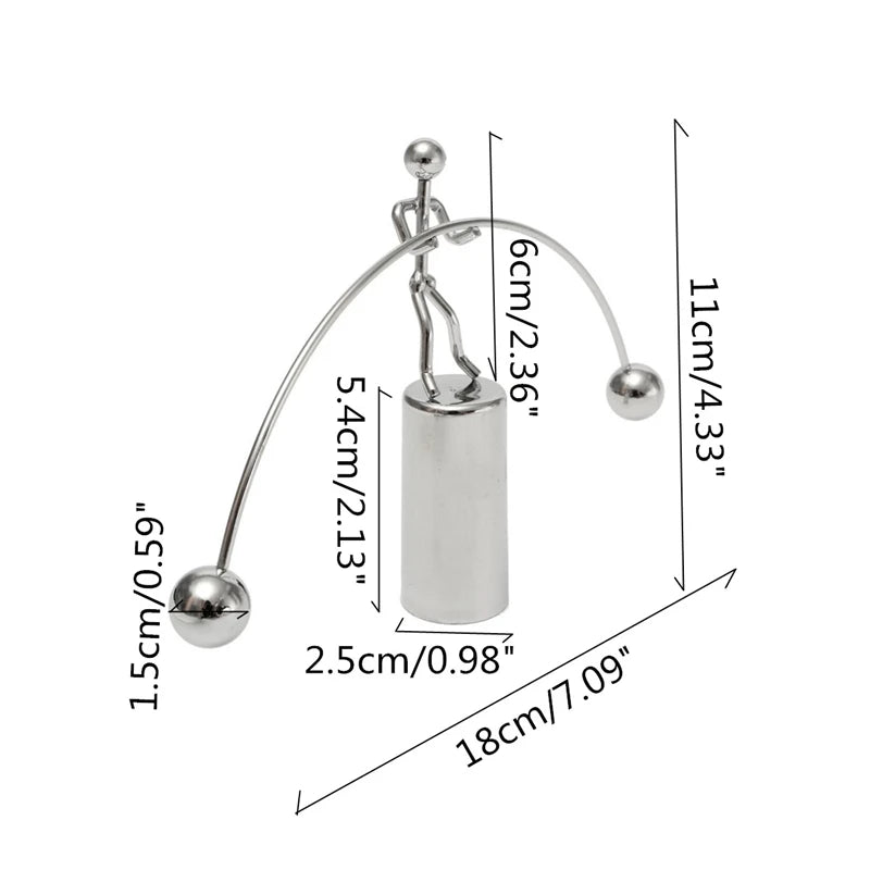 Motion Toy Weightlifter Mold Kinetic Stainless steel Weightlifting Perpetual Balance Art Education Gadget