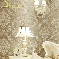 Luxury Modern Metallic 3D Damask Wall Paper Bedroom Living Room Wallpapers