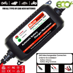 MOTOPOWER 12V 1.5A Fully Automatic Smart Battery Charger Maintainer for Car