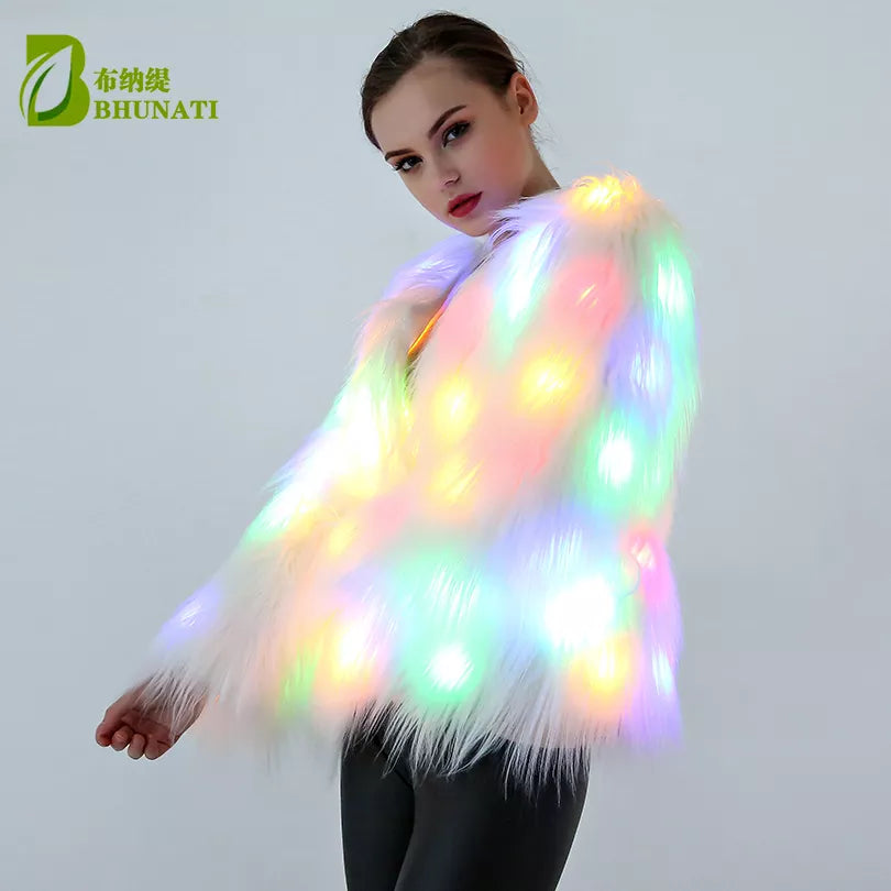 Faux Fur LED Light Coat