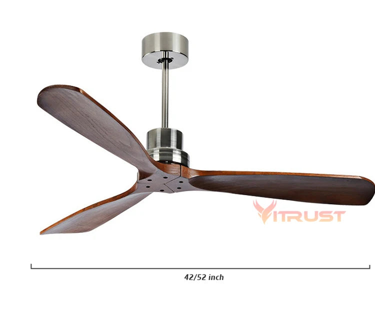 Wooden Ceiling Fans with Remote Control Nordic Simple Home Fining Room Ceiling Fan