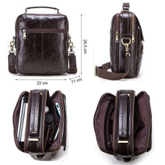 CONTACT'S new genuine leather messenger bag for men casual shoulder bags