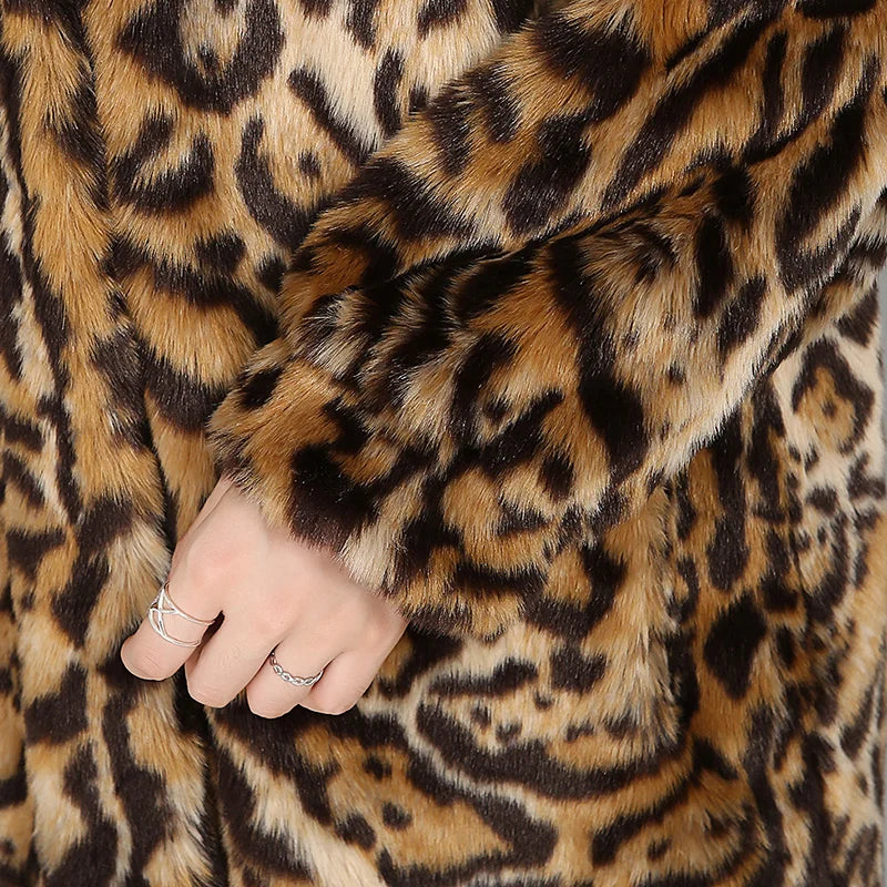 Fur Leopard Coat Women