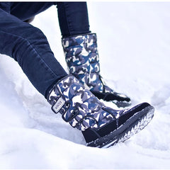 Boots platform snow boots for men thick plush waterproof slip-resistant winter shoes Plus size 36 - 47