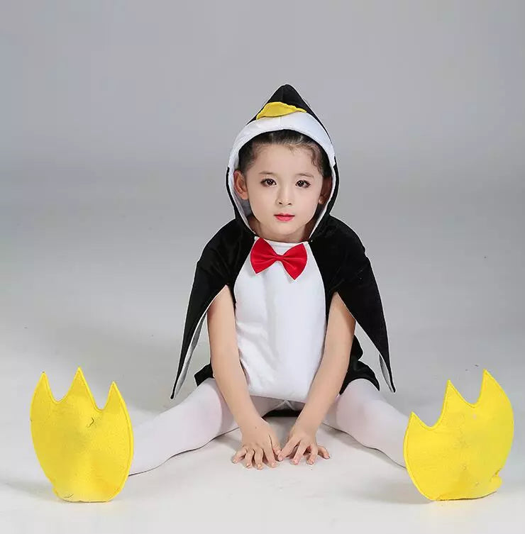 Halloween Penguin Costume Baby Girls Kids Animal Jumpsuit Carnival Party Cosplay Performance Fancy Dress Child Costume
