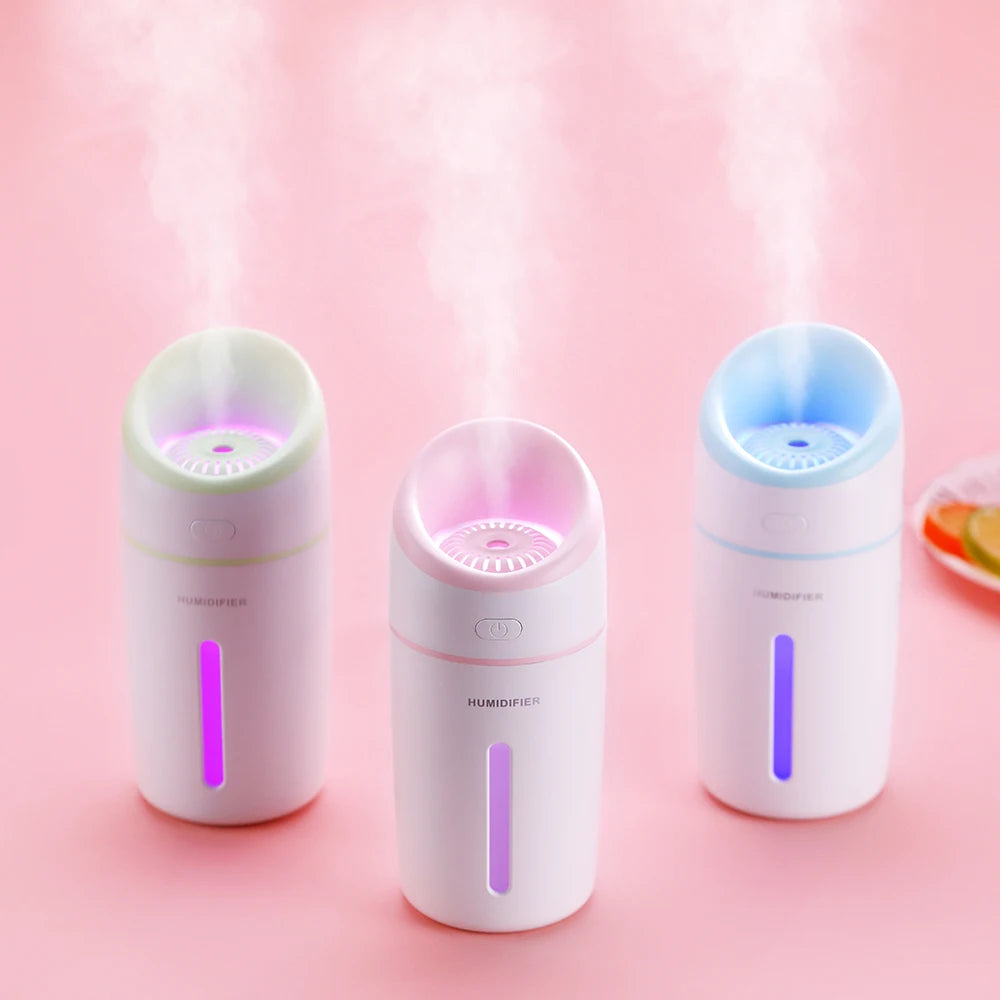 Portable Mini USB Air Humidifier Aromatherapy Car Diffuser Mist Maker Fogger with LED Lamp for Home Auto Fragrance Air Purifier