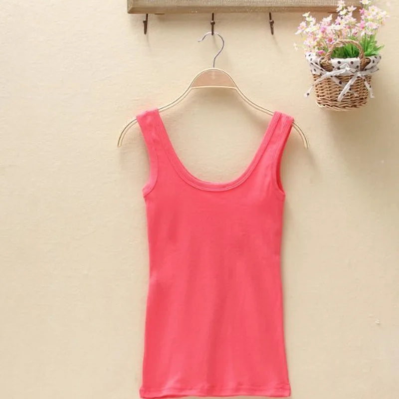 Women Summer Tank Tops Women Sleeveless O Neck Loose T Shirt