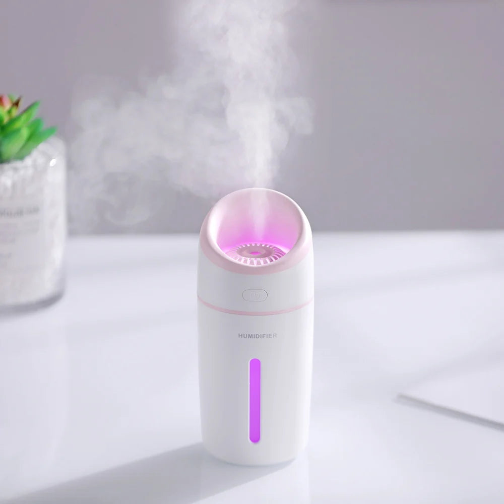 Portable Mini USB Air Humidifier Aromatherapy Car Diffuser Mist Maker Fogger with LED Lamp for Home Auto Fragrance Air Purifier