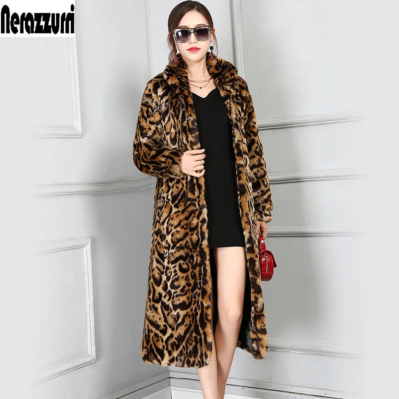 Fur Leopard Coat Women